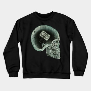 Retro Audio Cassette Skull Crewneck Sweatshirt